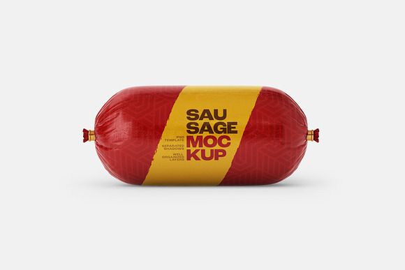 Download Sausage Chub Mockup Set Creative Photoshop Templates Creative Market