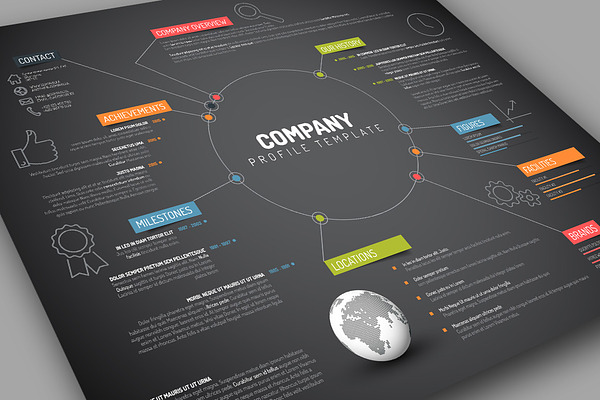 Vector Company Profile Template | Creative Other Presentation Software ...