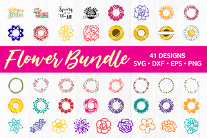 Download Floral Frames Svg Bundle 40 Designs Pre Designed Illustrator Graphics Creative Market