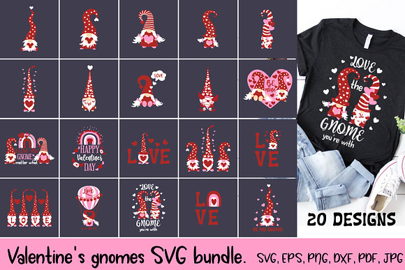 Download Valentine S Gnomes Svg Bundle Pre Designed Photoshop Graphics Creative Market