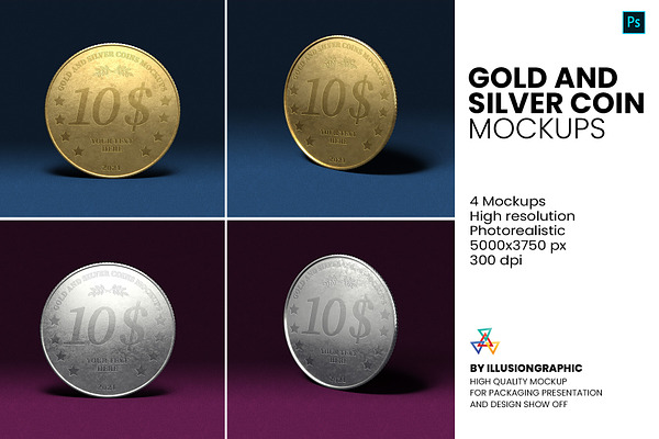 Download Search Coin Mockup Creative Market