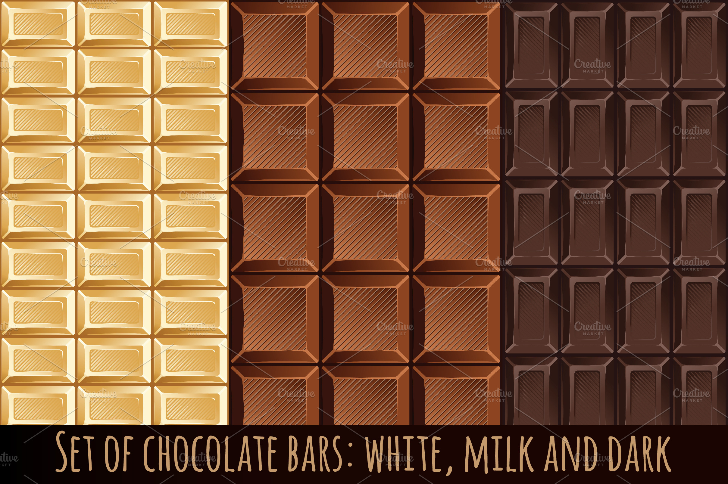 Set of chocolate bars patterns Texture Illustrations Creative Market