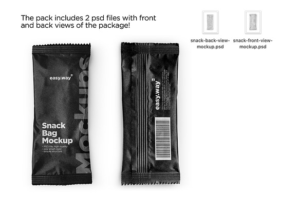 Download Kraft Paper Snack Bag Psd Mockup Creative Photoshop Templates Creative Market