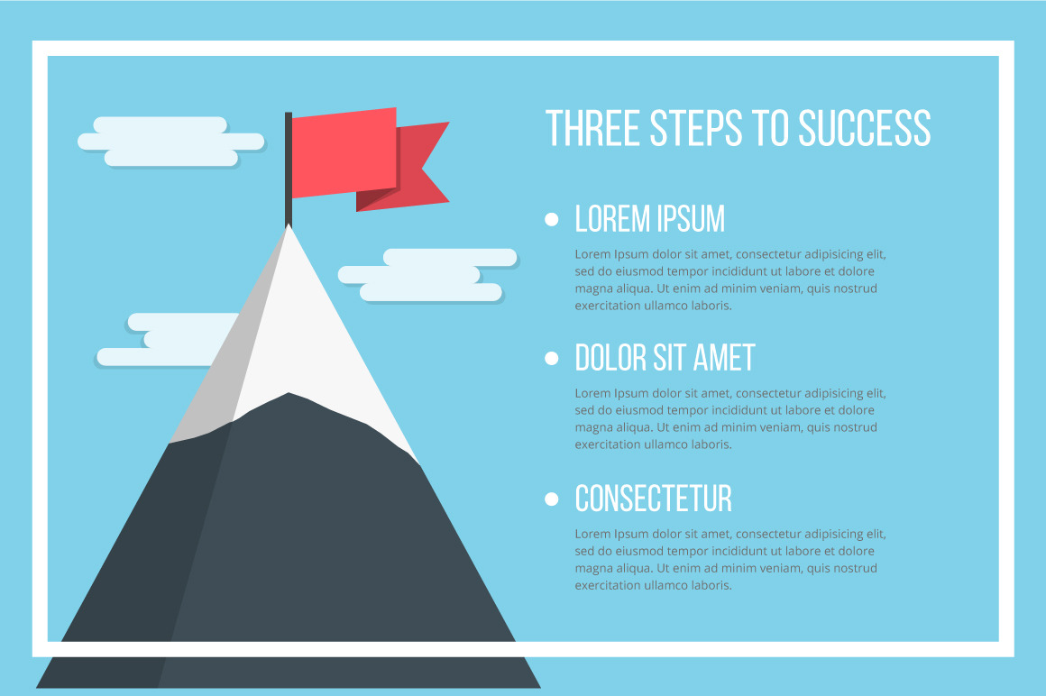 Three Steps to Success | Graphics ~ Creative Market