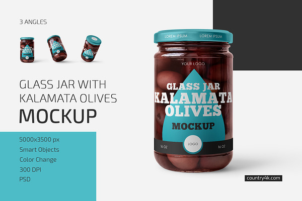 Download Jar Of Pickled Cucumbers Mockup Set Creative Photoshop Templates Creative Market