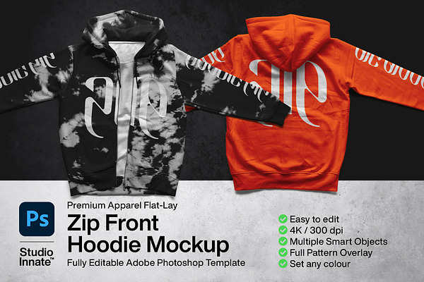 Download Flat Lay Hoodie Mockup Bundle Creative Photoshop Templates Creative Market