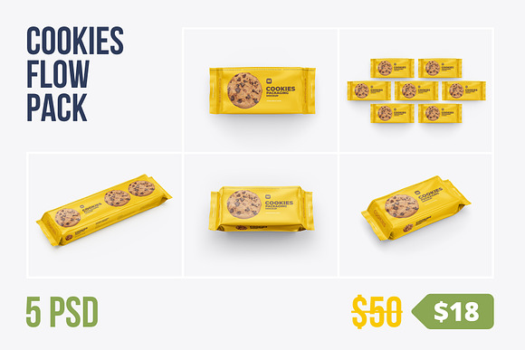 Download Cookies Flow Pack Mockup 5 Psd Bundle Creative Market