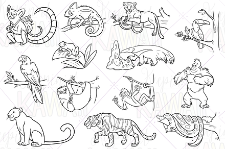 Desert Animals Digital Stamps