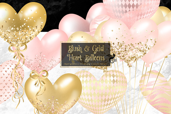 Download Peach And Black Balloons Clipart Pre Designed Photoshop Graphics Creative Market