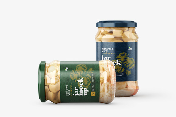 Download Whole Mushroom Jar Mockup Set Creative Market