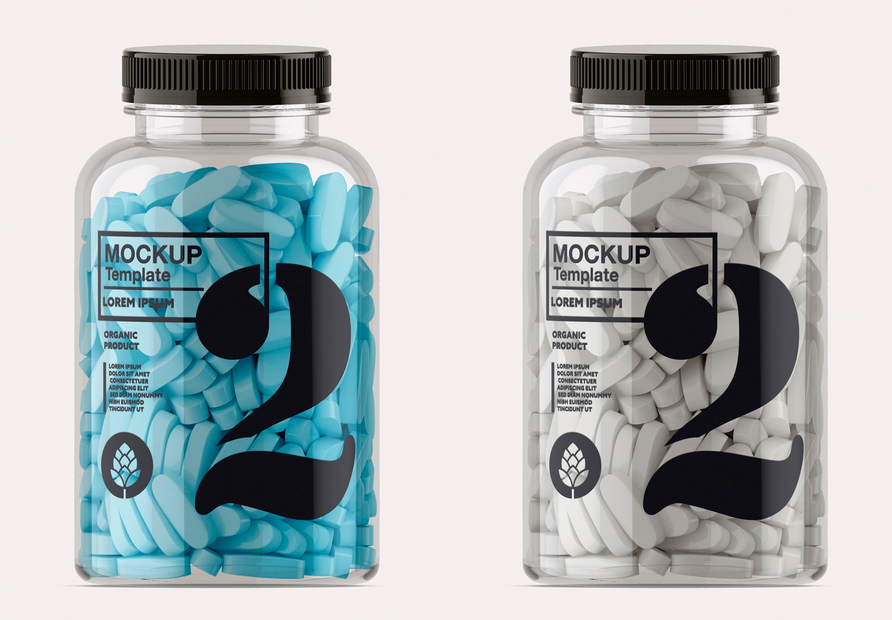 Download Clear Pills Bottle Mockup Creative Photoshop Templates Creative Market