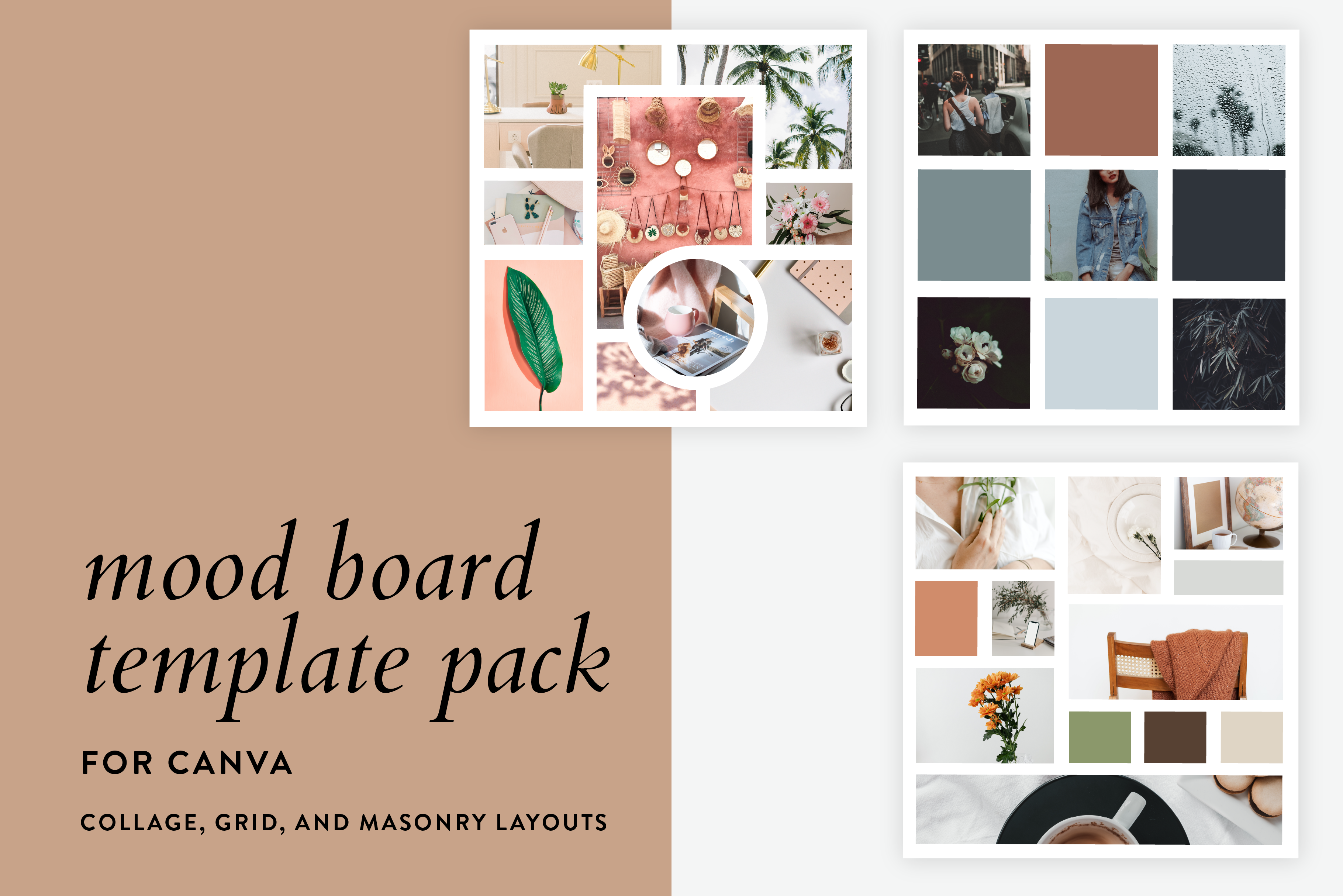 Mood Board Template Pack for Canva | Creative Market