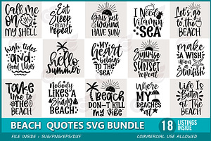 Download Beach Quotes Svg Bundle Pre Designed Illustrator Graphics Creative Market