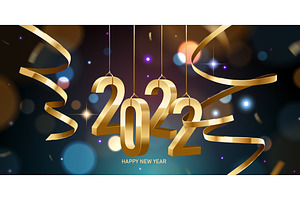 Happy new year 2022 | Pre-Designed Illustrator Graphics ~ Creative Market