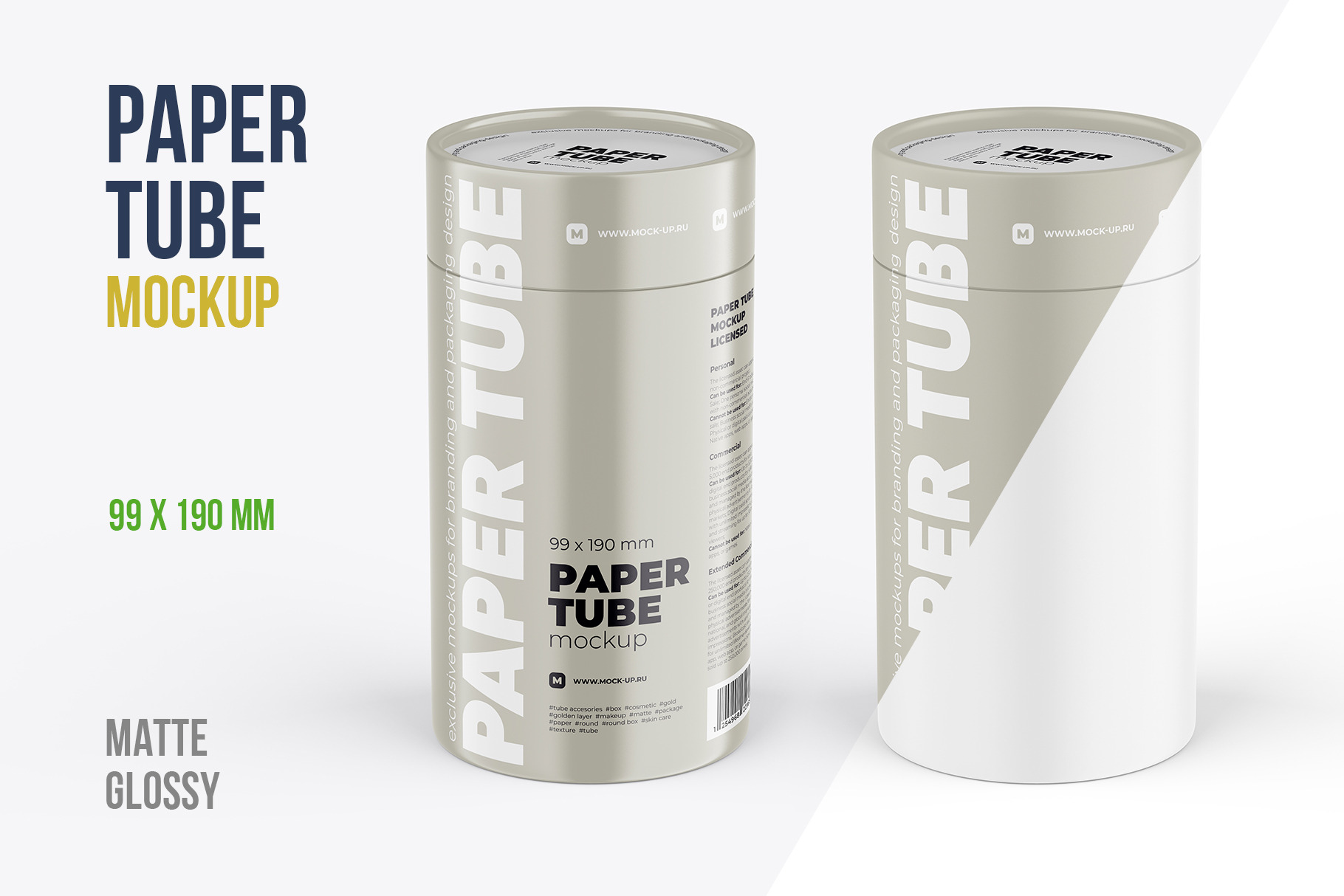 Download Paper Tube Mockup 99x190mm Creative Market