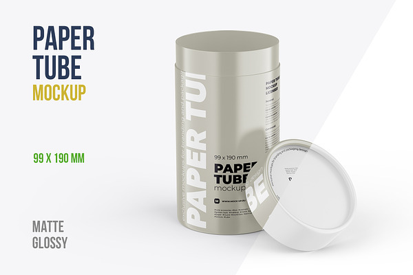 Closed Paper Tube Mockup 80x160mm Creative Market