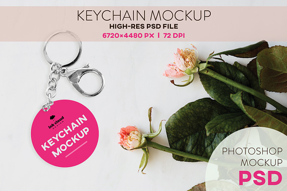 Download Round Keychain Psd Mockup Design Creative Photoshop Templates Creative Market