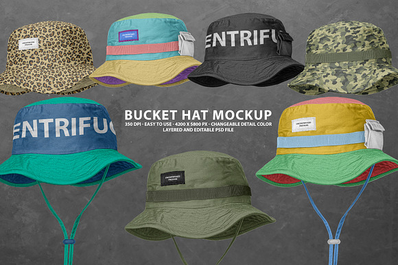 Download Bucket Hat Mockup Creative Photoshop Templates Creative Market