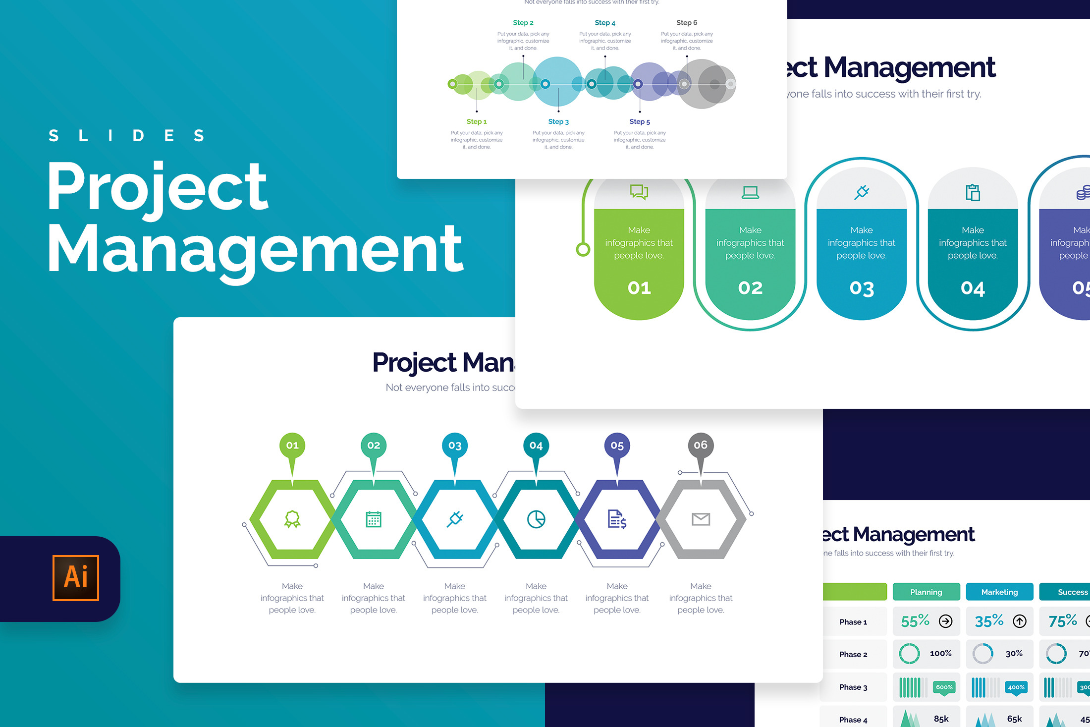 Project Management Illustrator | Presentation Templates ~ Creative Market