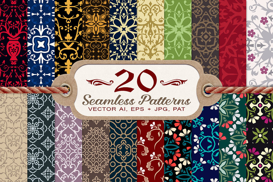 Download 100 Seamless Patterns Vol 2 Pre Designed Photoshop Graphics Creative Market