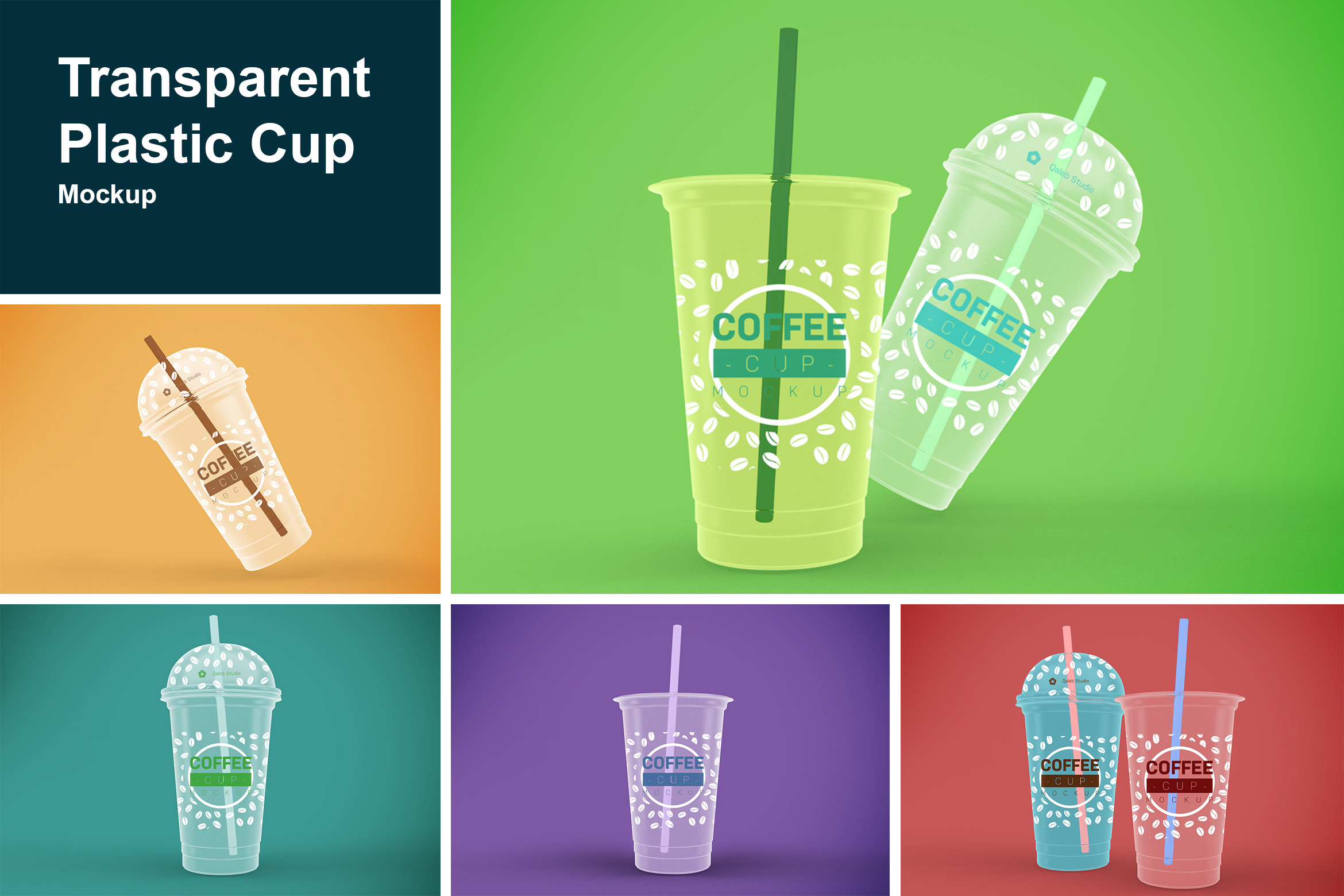 Long Transparent Plastic Cup Mockups, Product Mockups ft. mock