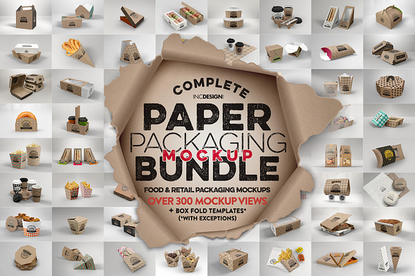 Download Bundle Paper Packaging Mockup Creative Photoshop Templates Creative Market