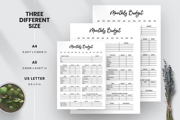 Printable Monthly Budget Planner Graphic by AmitDebnath · Creative Fabrica