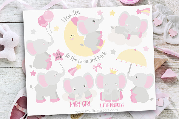 Download Baby Boy Elephants Clipart Svg Pre Designed Photoshop Graphics Creative Market