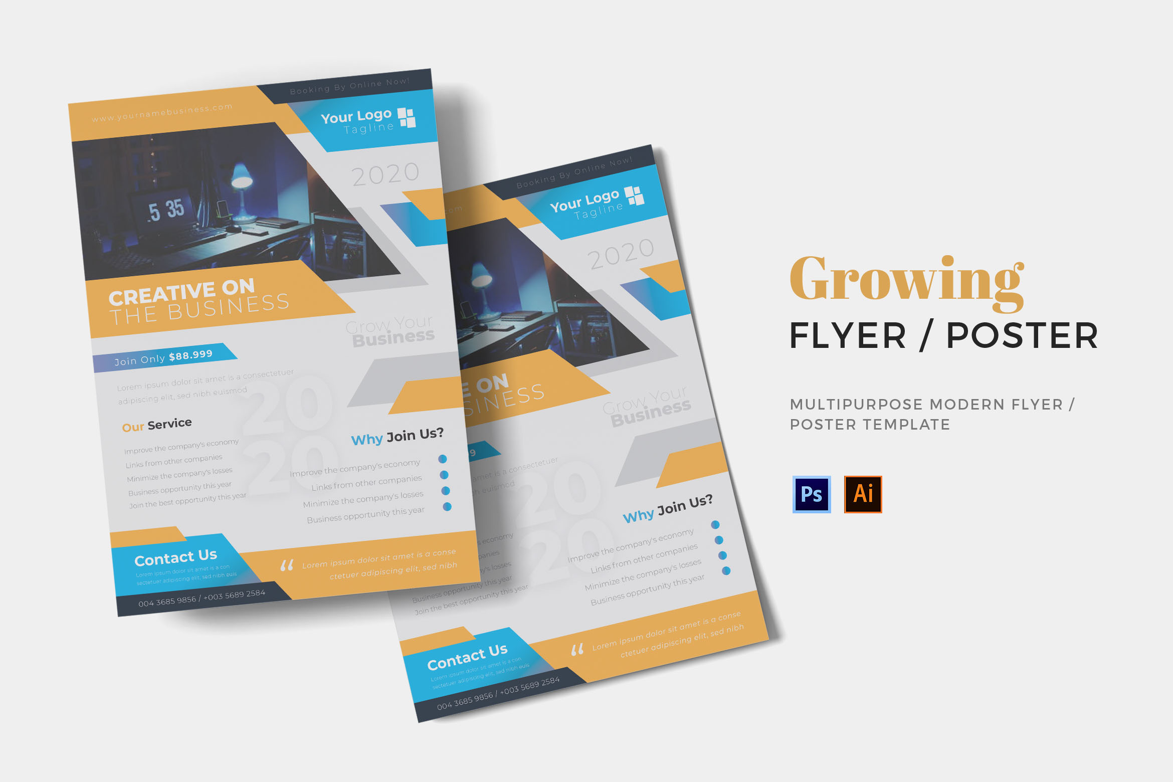 Growing Business Flyer | Flyer Templates ~ Creative Market