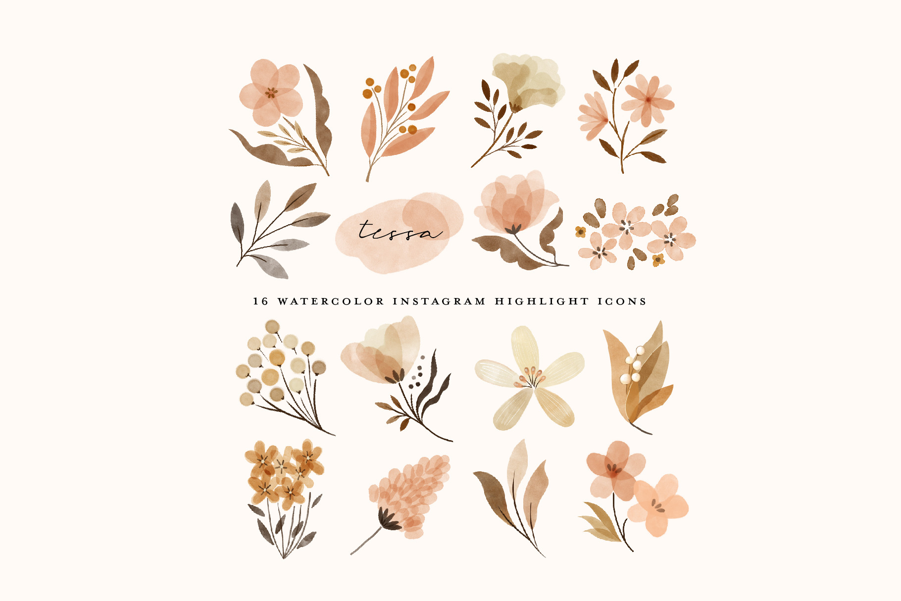 Watercolor Instagram Highlight Icons | Icons ~ Creative Market